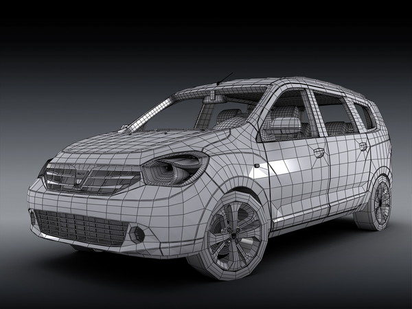 3d dacia car model - Dacia Lodgy (2013)... by Swan3DStudios
